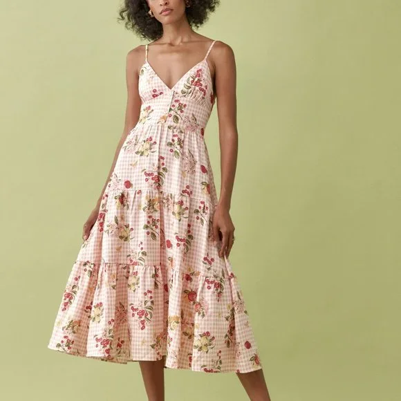 Reformation Adriel ドレス US2 リネン Adriel Linen Dress